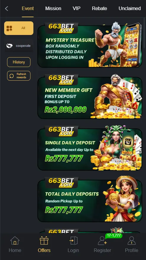 633Bet bonuses and Rewards